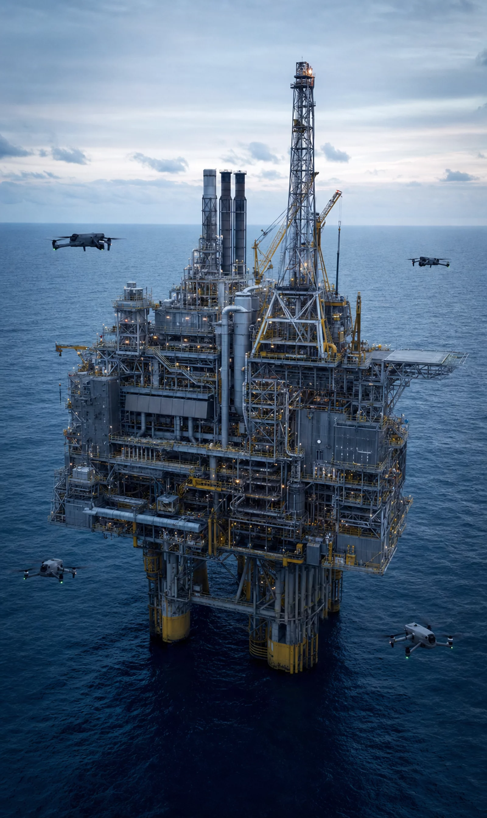 Caso técnico: inspeção offshore coordenada por uma rede IoD